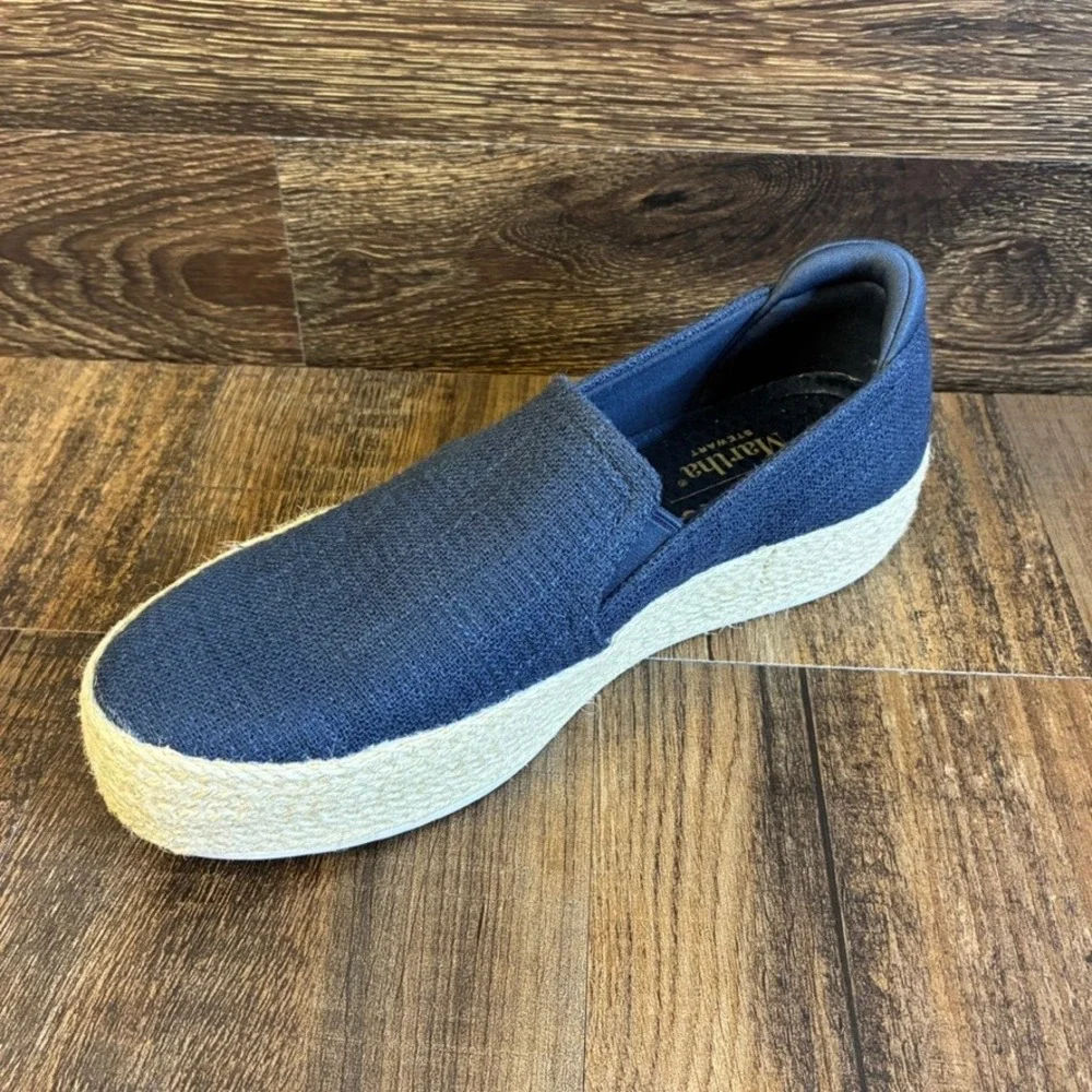 Skechers Martha Stewart Women's Navy Blue Platform Espadrille Loafers Size 7.5